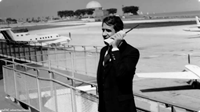 Man on early mobile phone