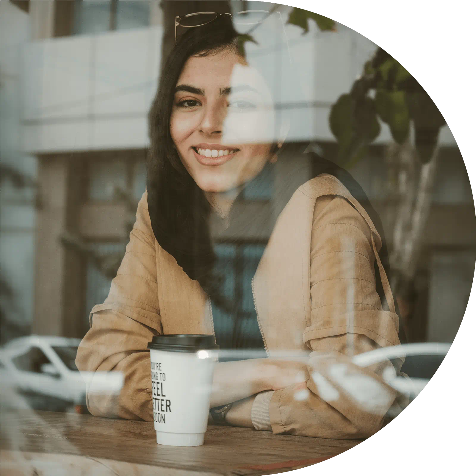 Woman in coffee shop