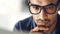 Man preparing for exam