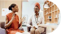 Bold women in discussion