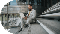 Man checking email