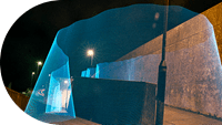 visualized imaginary barrier on street