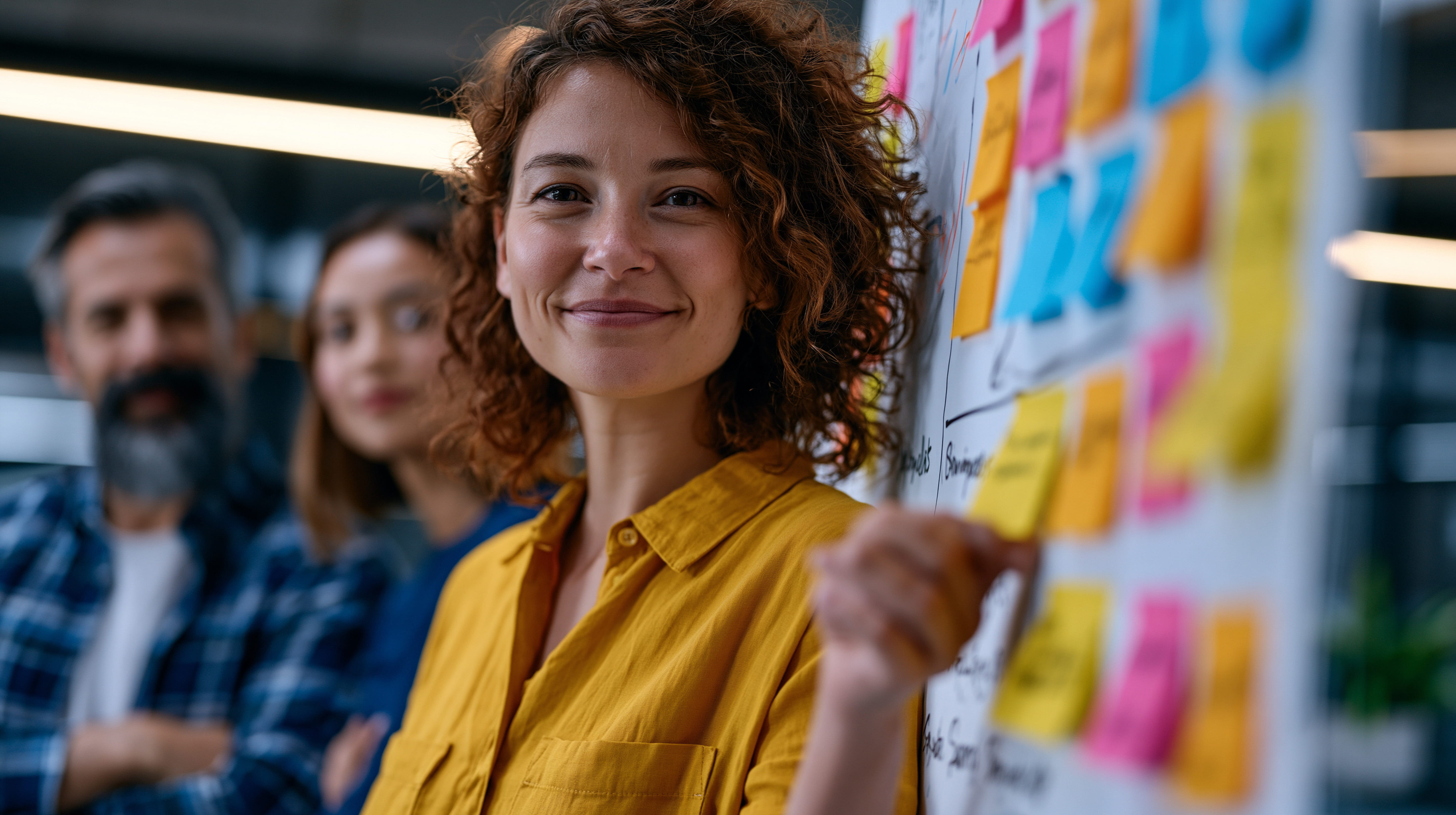 woman-pointing-to-sticky-notes