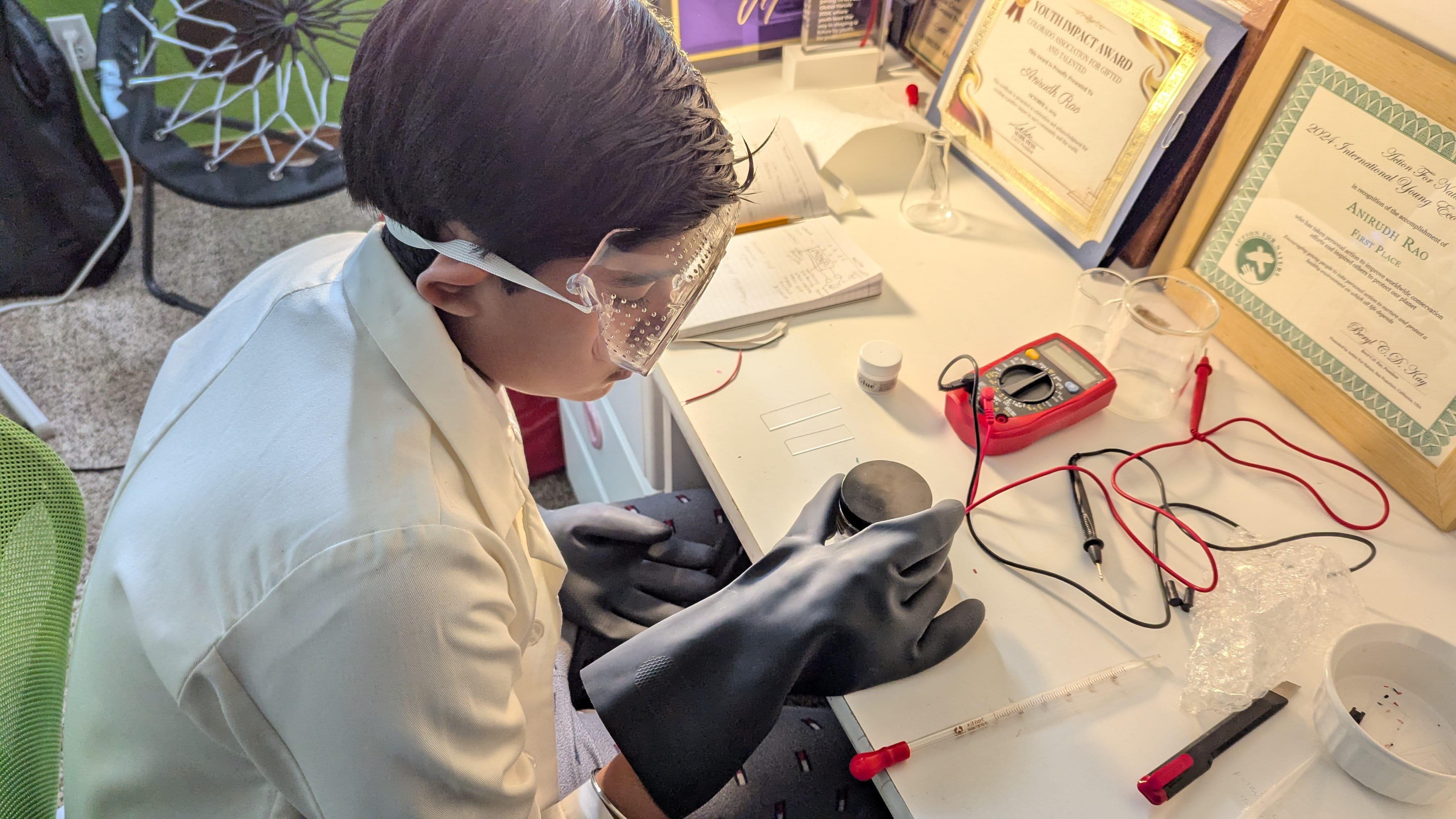 Anirudh-working-in-lab