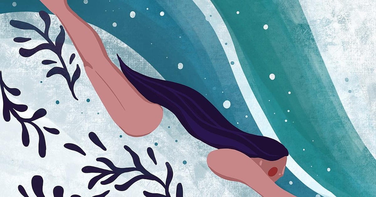 woman-diving-into-water-illustration