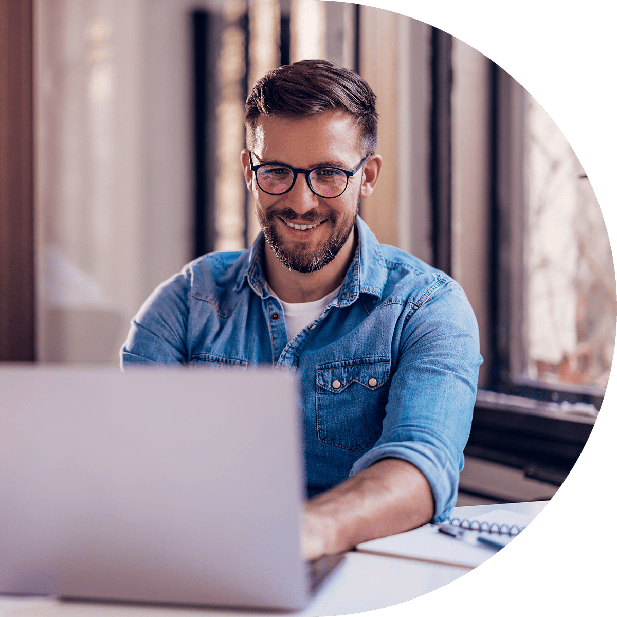 Man with laptop