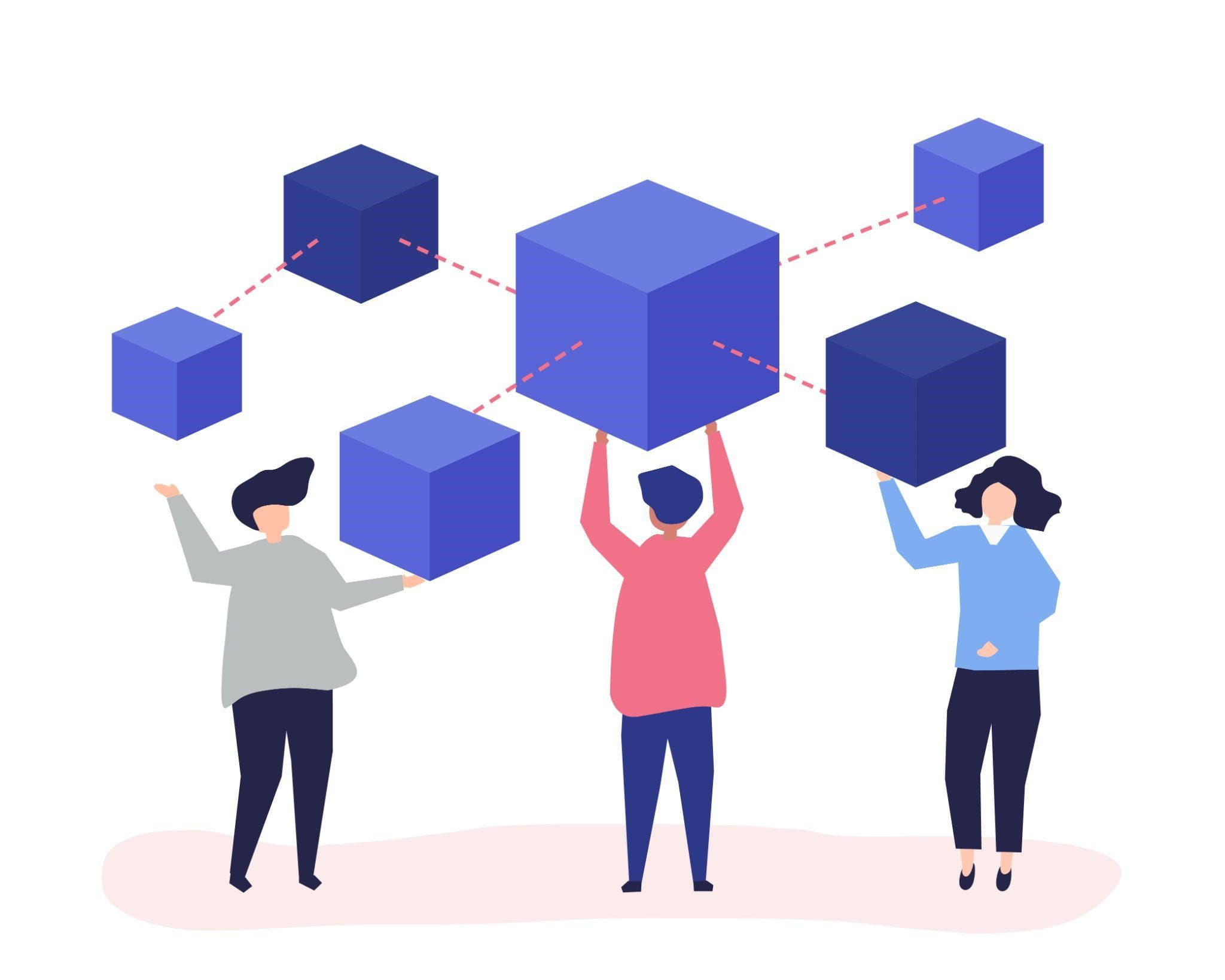 Illustrated example of blockchain
