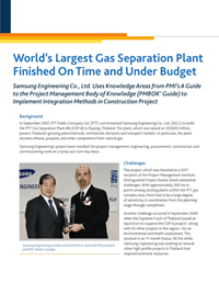 Samsung Engineering Co., Ltd. uses PMBOK® Guide to implement ...
