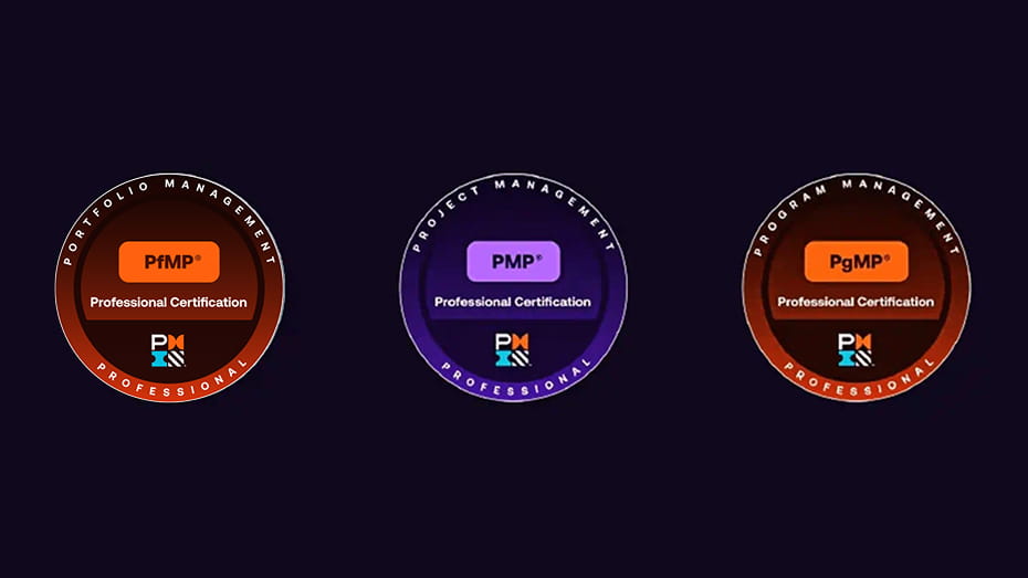 PMI Badges for PfMP, PMP and PGMP