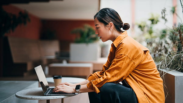 Woman at computer