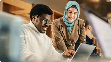 Group of trainers filling out information