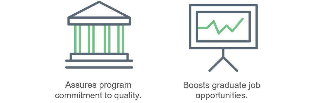 assures program commitment to quality, boosts graduate job opportunities