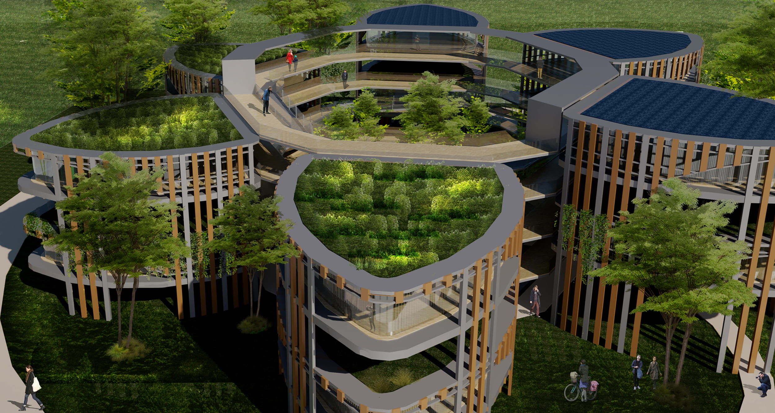 Coworking Urbano hexagonal hub