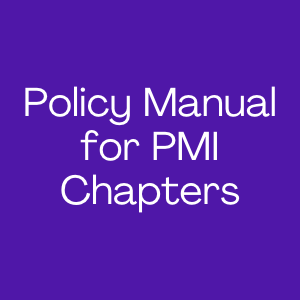 Policy Manual for PMI Chapters