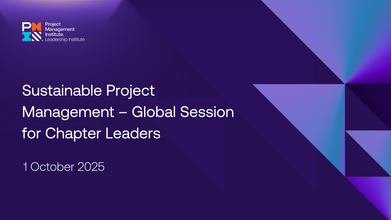 Sustainable Project Management – Global Session for Chapter Leaders