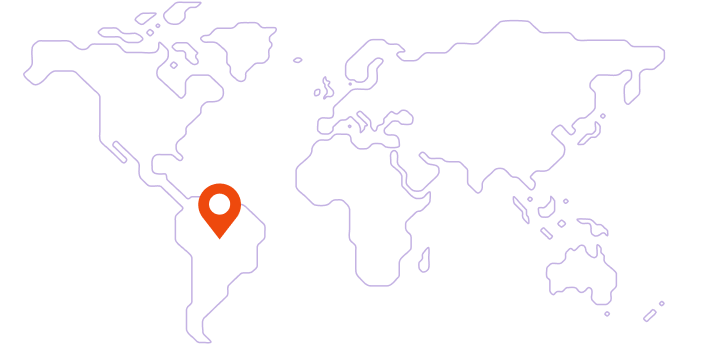 Map showing where Latin America is located