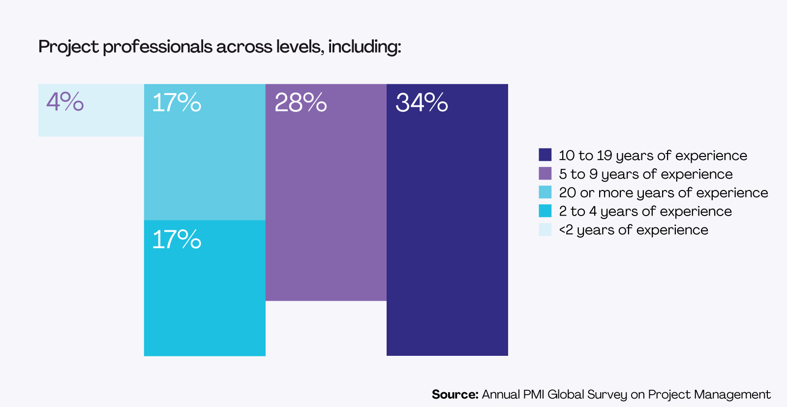 Profissionais de projetos em todos os níveis