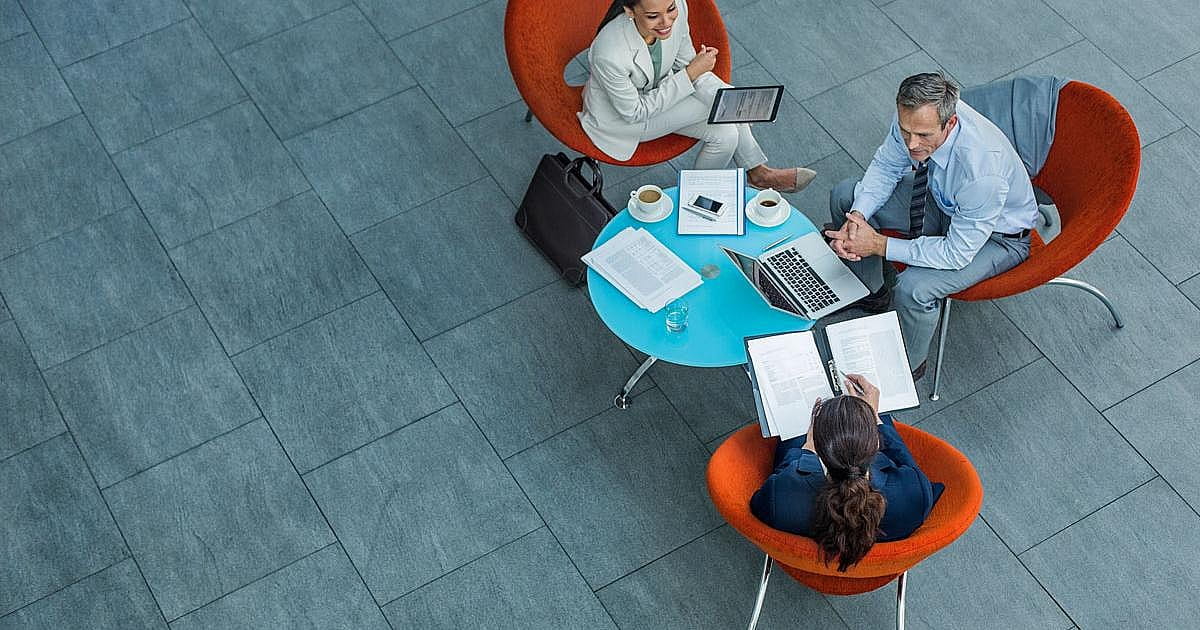 Professionals meeting at table
