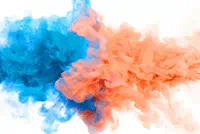 blue-and-peach-gas