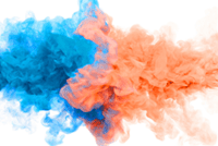 blue-and-peach-gas